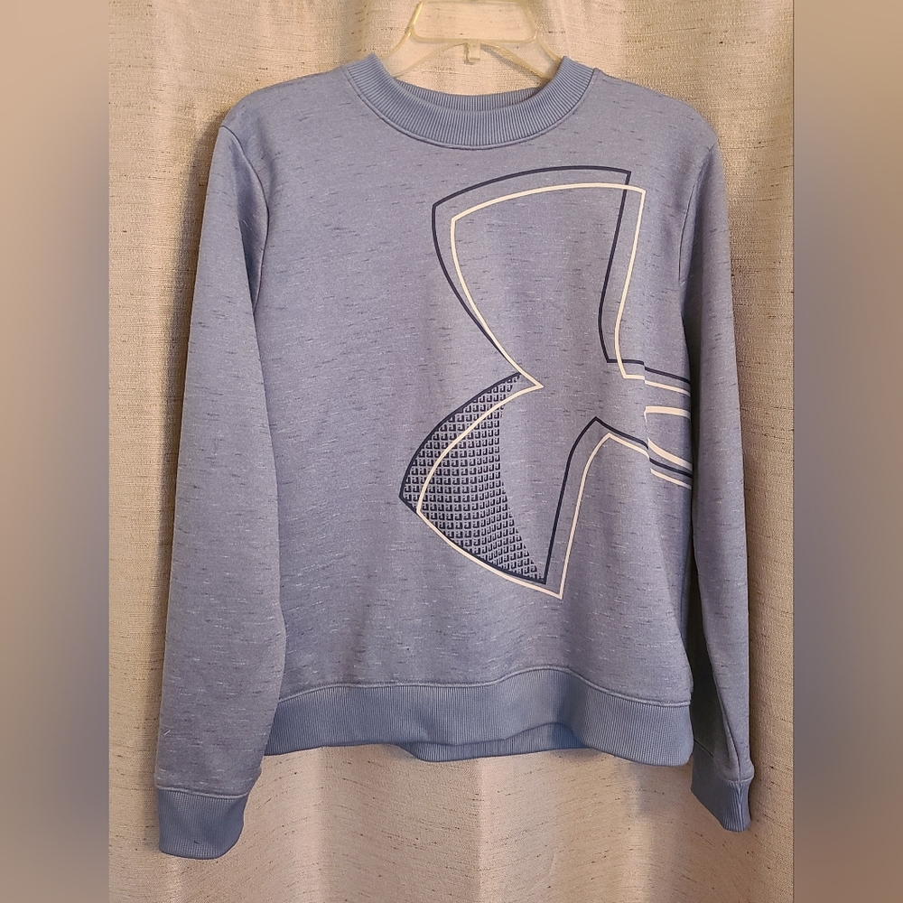 Under Armour ColdGear Loose Fit Pullover Sweatshirt, Light Blue - Size L